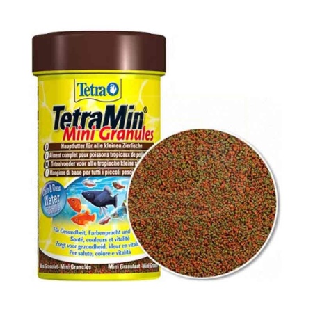 Корм для рыб TetraMin Mini Granules  банка 100 мл мини гранулы для рыб