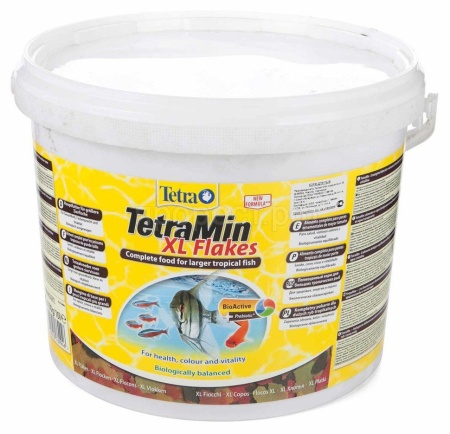 Корм для рыб TetraMin XL Flakes ведро 10 л крупные хлопья для рыб