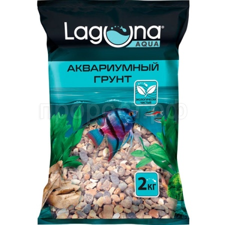 Грунт для аквариума Laguna 20203D светло-коричневый меланж 4-6мм 2кг/73954046