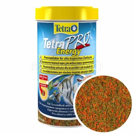 Корм для рыб Tetra Pro Energy банка 500 мл чипсы энергетические для рыб