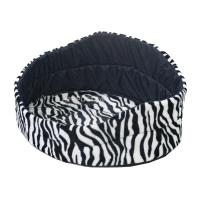 Лежанка овальная стеганая поролоновая принт САФАРИ ЗЕБРА 52*46*20см/DONBARON