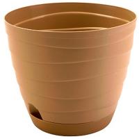 Кашпо Бриз 2,7л темно-бежевый с прик. под. /10шт/Рад