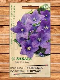 Гавриш Платикодон (Ширококолокольчик крупноцветковый) Звезда голубая F1, крупноцветковый 5шт/4шт