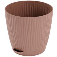 Кашпо Флис 0,7л какао прик. под. М8427 /24шт/ Альтерн