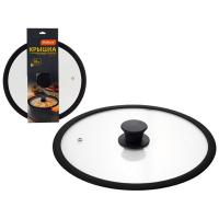 Крышка закал. стекло C-type Cappello-c D28см силикон.обод 003663 /12шт/Mallony Крышка закал. стекло C-type Cappello-c D28см силикон.обод 003663 /12шт/Mallony