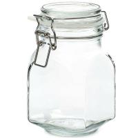 Банка стеклянная 800мл БУГЕЛЬНЫЙ ЗАМОК с крышкой/JAR080/ATTRIBUTE