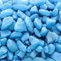 Грунт для аквариума Тритон блестящий 5кг голубой крупный/8шт