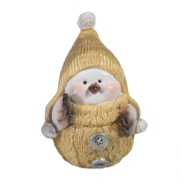 Фигура Снегирь девочка(беж)L8W10H15см 626847/W038