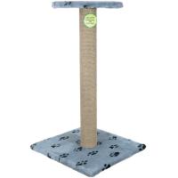 Когтеточка столбик с полкой мех, джут серый 47*47*80см/DONBARON Когтеточка столбик с полкой мех, джут серый 47*47*80см/DONBARON