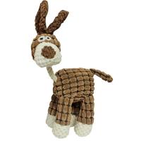 Игрушка с Пес с пищалкой коричневый текстиль 29х13х8см/Ти144/Евро