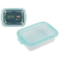 Контейнер LIMPIDO 1л жаропр стекла с крышкой с заж.пласт 005481/12шт/Mallony