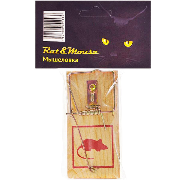 Крысоловка деревян. Rat&Mouse (1шт) /50шт