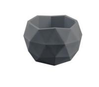 Кашпо Топаз 1,2л антрацит с вставкой КШ-3013 /12шт/ПП 