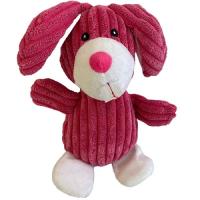 Игрушка с Зайчик розовый вельветовый с пищалкой 30см/C0243/ЗР