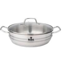 Жаровня нерж. сталь 18/10 D24 3,5л крышка стекло инд. упак. R-1/248 /4шт/ Маруся  