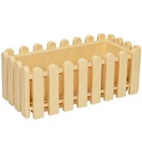 Кашпо Вологда 37,5*18,5*14,2см прямоуг. песочный 07203 /5шт/Милих