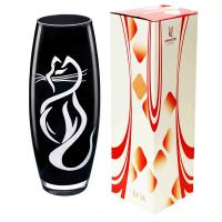 Ваза для цветов Флора Кошка стекло /966-Н7Г