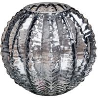 Ваза д/цветов Плиссе малая графит стекл. /1901-Н5 /1шт/ДК Ваза д/цветов Плиссе малая графит стекл. /1901-Н5 /1шт/ДК