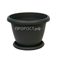 Кашпо Вилла 54л антрацит с подд 