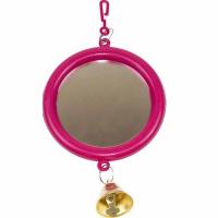 Игрушка д/птиц Zoo-M Зеркало большое с колокольчиком блистер рубиновое/5014/Дарэлл Игрушка д/птиц Zoo-M Зеркало большое с колокольчиком блистер рубиновое/5014/Дарэлл