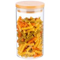 Банка д/сыпуч. прод. 1л Bambu стеклянная с крышкой 004449 /24шт/Mallony