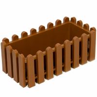 Кашпо Вологда 37,5*18,5*14,2см прямоуг. коричневый/07203