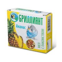 Витаминный мел для птиц с лакомкой анананс 35гр Витаминный мел для птиц с лакомкой анананс 35гр