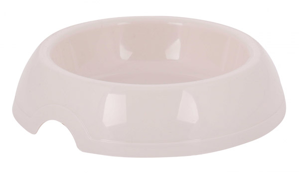 Миска одинарная пластик 0,2л Мур мяу беж