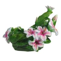 Фигура Подставка под бутылку Лилии (розовые) L28W20H20см 713400/I047