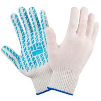 П229027 Перчатки хб с ПВХ 6 нитей белые 015433 /10шт/300шт/Ф