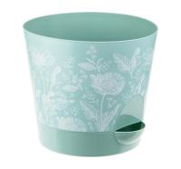 НИКА ДЕКО кашпо 180мм 2,7л маки с прик.полив М3078 /16шт/М-пласт