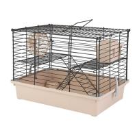 Клетка д/грыз МОРТИ 38*28*28см беж/черн (комп-дом,колесо,миска) /4437/Дарэлл