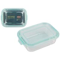 Контейнер LIMPIDO 0,650л жаропр стекла с крышкой с заж.пласт 005480/24шт/Mallony