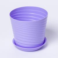 Цветочный горшок Верона 0,75л лавандовый с поддоном 
