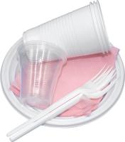 Набор однораз.посуд."Мини" на 3 персоны  Идеал /45шт/ПОС09742