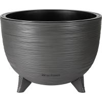 Кашпо La Decoro 9,8л антрацит с вставкой (ножка) КШ-2490 /6шт/ПП