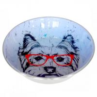 Миска метал 0,7л  мордочка терьера УЮТ/6шт/АМц250/Евро