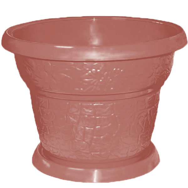 Цветочный горшок №6 12л мокко с поддоном