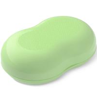 Мыльница закрытая Вояж с щеткой светло-зеленая С13 /38шт/Мартика