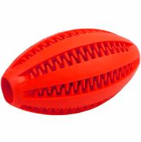 Игрушка с Мяч зубочистка-кормушка регби М 9х5см ИС-52 красный