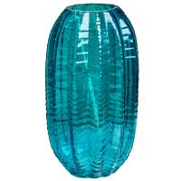 Ваза д/цветов Плиссе большая бирюза стекл. /1902-Н5 /1шт/ДК Ваза д/цветов Плиссе большая бирюза стекл. /1902-Н5 /1шт/ДК