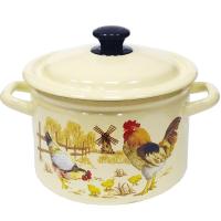 Кастрюля 7л эмаль цил борт слоновая кость Подворье 41804-192/6-У2/2шт/Керчь  