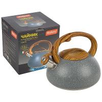 Чайник 2,5л Foresta нерж. сталь, мрамор ручка под дерево со свистком Чайник 2,5л Foresta нерж. сталь, мрамор ручка под дерево со свистком