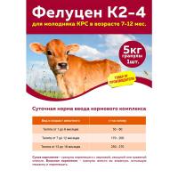 Фелуцен УВМКК К2-4 для молодняка КРС в возрасте 7-12 мес. 5кг Фелуцен УВМКК К2-4 для молодняка КРС в возрасте 7-12 мес. 5кг