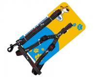 Комплект д/собак поводок1,0*120см+шлейка 30*40см Джинс Воне цвет в асс./ГШ03/Евро