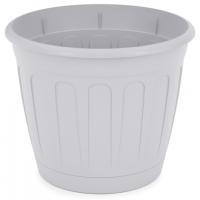 Кашпо Дионис 3,6л серый с прикрепленным поддоном М8525