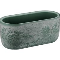 Балконный ящик Микрит 38,5*18см 6л зеленый слайн с вставкой М3274 /1шт/М-пласт