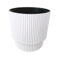 Кашпо Жасмин 40л белый с вставкой А283 /5шт/Арз