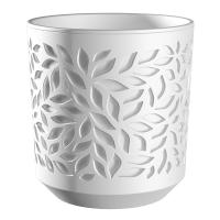 Кашпо Листья 8л белый с вставкой КШ-5833 /12шт/ПП 