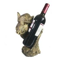 Фигура Подставка под бутылку Кабан (золото) L14W22H28см 713997/I128